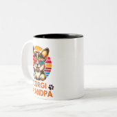 コルギグランドパレトロコルギドッグオーバーデザイン ツートーンマグカップ (正面左)