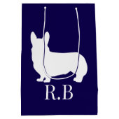 コルギゴルフブルーネイビー ミディアムペーパーバッグ (裏面)