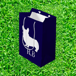 コルギゴルフブルーネイビー ミディアムペーパーバッグ