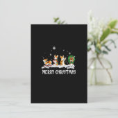 コルギサンタクリスマスツリーライトデコールスおもしろいカー 招待状 (スタンド正面)