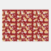 コルギストーリークリスマスホリデーラッピング紙シート ラッピングペーパーシート (正面2)