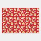 コルギストーリークリスマスホリデーラッピング紙シート ラッピングペーパーシート (正面)