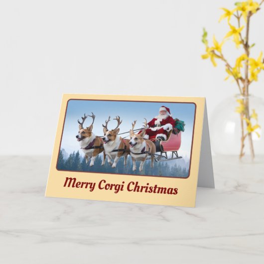 コルギトナカイ カード (黄色い花)