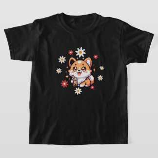 コルギドッグとボバティーラバーフローラ Tシャツ