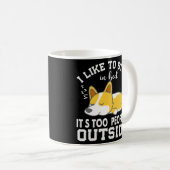 コルギドッグの外は人おもしろい々だ コーヒーマグカップ (正面右)