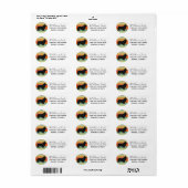 コルギドッグアットサンセットカワイイカスタム差出人住所 ラベル (フルシート)