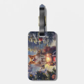 コルギドッグオートバイクリスマス ラゲッジタグ (裏面縦)