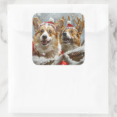 コルギドッグクリスマスフェスティバル スクエアシール (バッグ)