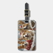 コルギドッグクリスマスフェスティバル ラゲッジタグ (正面縦)