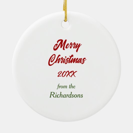 コルギドッグクリスマス セラミックオーナメント (裏面)