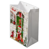 コルギドッグクリスマス ミディアムペーパーバッグ (正面アングル)
