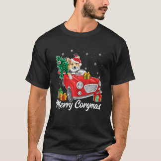 コルギドッグコメリールグマスサンタコルギ醜いクリスマス Tシャツ