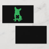 コルギドッグシャムロックアイリッシュSaint patricks day 名刺 (正面/裏面)
