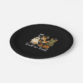 コルギドッグハロウィーンの不気味衣装 ペーパープレート (アングル)