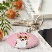 コルギドッグバレンタインデー キーホルダー (側面)