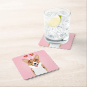 コルギドッグバレンタインデー ペーパーコースター (インサイチュ)