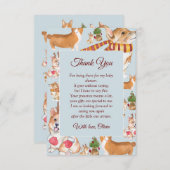 コルギドッグベビーシャワーサンキューカード (正面/裏面)