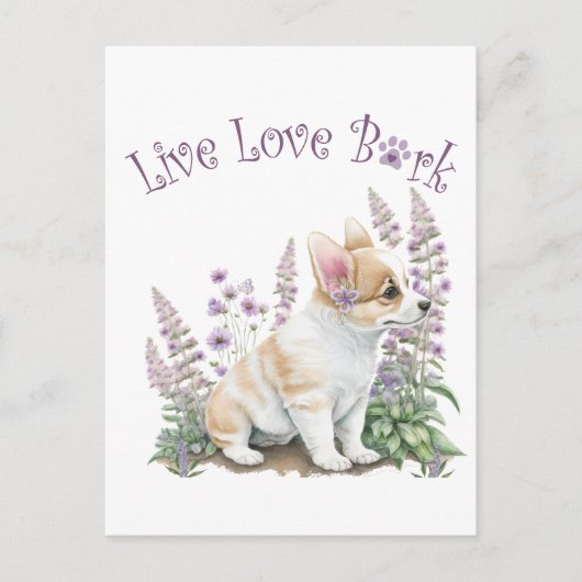 コルギドッグママフローラ ポストカード (正面)