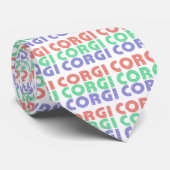 コルギドッグモダンカラフル文字 ネクタイ (ロール)