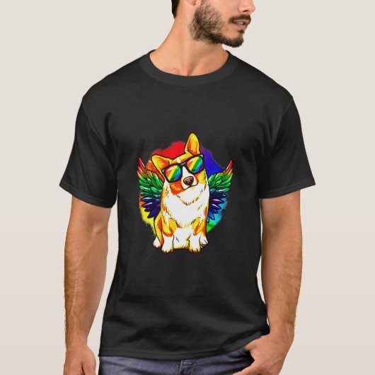 コルギドッグレインボープライド Tシャツ (正面)