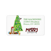 コルギドッグ包まれたインホリデーライト差出人住所 ラベル (正面)