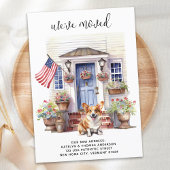 コルギドッグ愛国パーソナライズされたペット移動 案内状