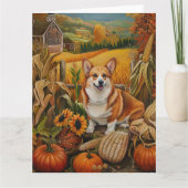 コルギドッグ秋の収穫感謝祭 カード (正面)