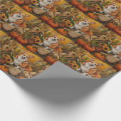 コルギドッグ秋の収穫感謝祭 ラッピングペーパー (角)