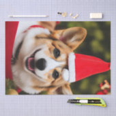 コルギドッグ笑うクリスマスおもしろい 薄葉紙 (クラフト)