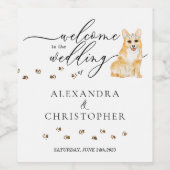 コルギドッグ結婚カワイズ ワインラベル (シングルラベル)