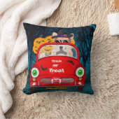 コルギドッグ車の怖いハロウィーン クッション (ブランケット)