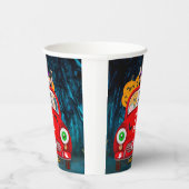 コルギドッグ車の怖いハロウィーン 紙コップ (右)