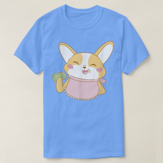 コルギドッグ食べミカン食品 Tシャツ (デザイン正面)