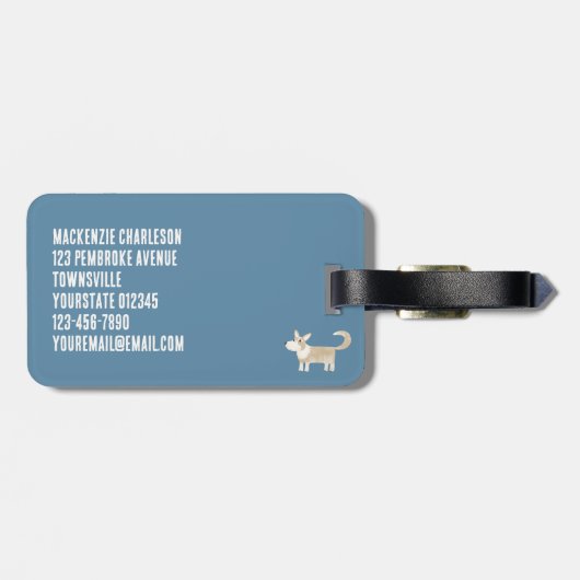 コルギドッグ ラゲッジタグ (裏面横)
