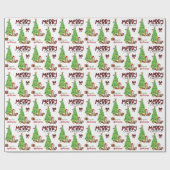 コルギドッグ、鳥、クリスマスツリーのラッピング紙 ラッピングペーパー (フラット)