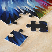 コルギドードッグポートレートアクリルアートプリントドッグ恋人 ジグソーパズル (側面)