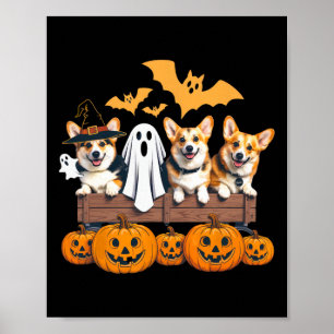 コルギハロウィントリオおもしろいドッ不気味グオーバーの衣装 ポスター