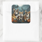 コルギハロウィン不気味 スクエアシール (バッグ)