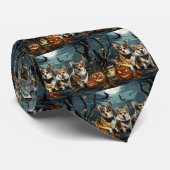 コルギハロウィン不気味 ネクタイ (ロール)