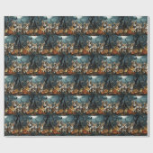 コルギハロウィン不気味 ラッピングペーパー (フラット)