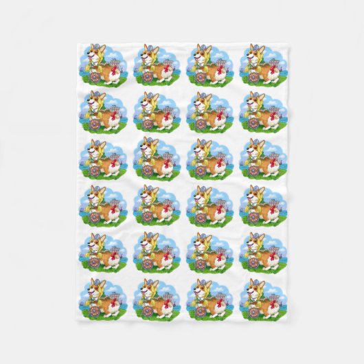 コルギバイキング フリースブランケット (正面)