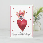 コルギバレンタインデイギフトドッグ シーズンカード (スタンド正面)