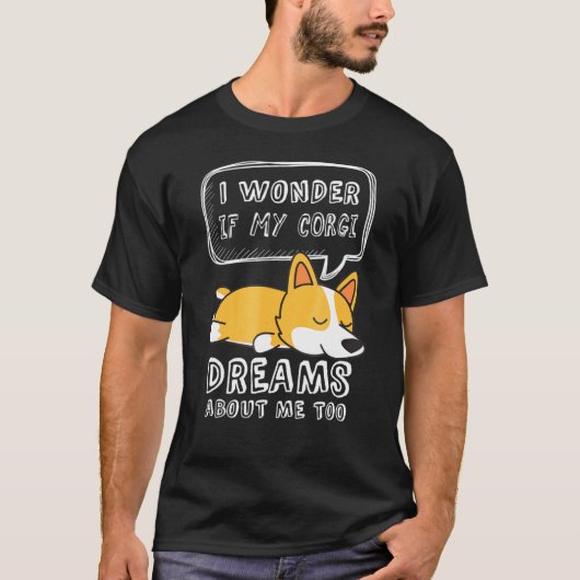 コルギパジャマの夢とコーギス Tシャツ (正面)