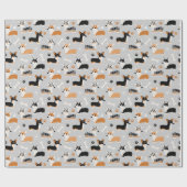 コルギパターングレー ラッピングペーパー (フラット)