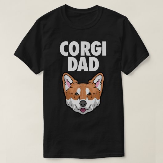 コルギパパドッグ顔 Tシャツ (デザイン正面)