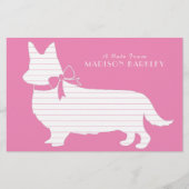 コルギパピードッグペンブロークウェルシュ文房具 便箋 (正面)