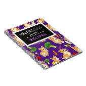 コルギパーソナライズされたと食品柄レシピ帳 ノートブック (右側)