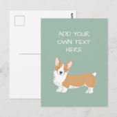 コルギパーソナライズされた犬の名前 ポストカード (正面/裏面)