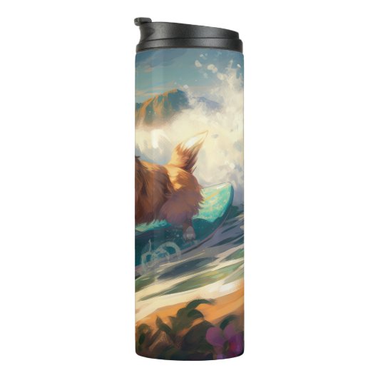 コルギビーチサーフィン絵を描ズ タンブラー (回転右)