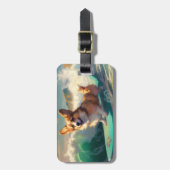 コルギビーチサーフィン絵を描ズ ラゲッジタグ (正面縦)